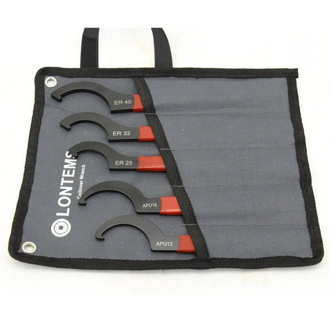 Five Piece High Speed Steel Wrench Set For Precision Workholding Fixtures With Beefy ER16 ER25 ER32 ER40 Wrenches in case