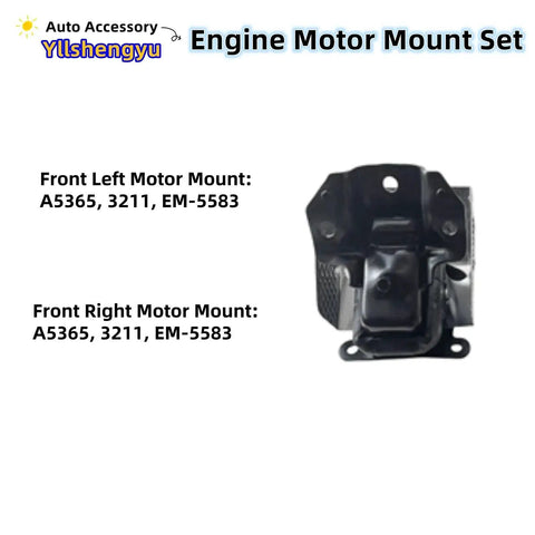 3-Piece Beefed-Up Engine Motor Mount Kit For Trucks And SUVs Fits Silverado 1500 2500 3500 Tahoe Suburban Avalanche Yukon Escalade ESV Replaces A5365 A2811 Rear-Wheel Drive Only Heavy-Duty Rubber And Steel Mounts front left motor mount