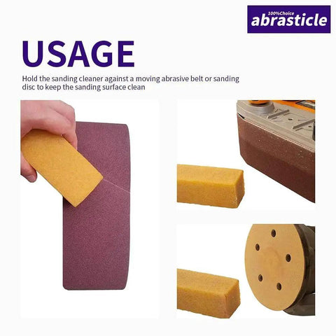 Abrasive Cleaning Eraser Stick For Sanding Belts And Discs Unclogs Sandpaper Rough Tape Extends Belt And Disc Life Three To Four Times