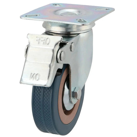 8 Pack 3 Inch Caster Wheels Set With Lock Brake Heavy Duty 880 Lb Capacity Swivel Plate Casters 360 Degree Rotation Quiet