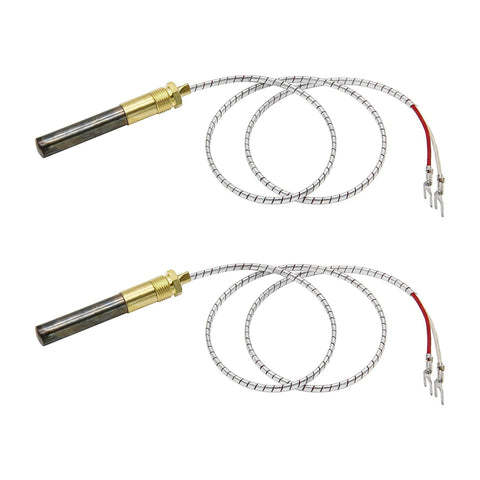 Thermopile generator, 24-inch, 750 mV, aluminum body with braided cable and fork terminals (2 pcs)
