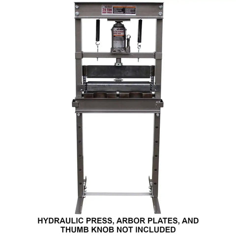 Off Road 20 Ton Press Brake Heavy Duty DIY Builder Kit For Metalworking And Sheet Metal Bending Projects, front view.