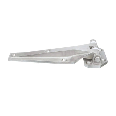 Heavy Duty Left-Hand Walk-In Cooler Door Hinge With Flush Offset Satin Stainless Steel, Corrosion-Resistant Marine Grade