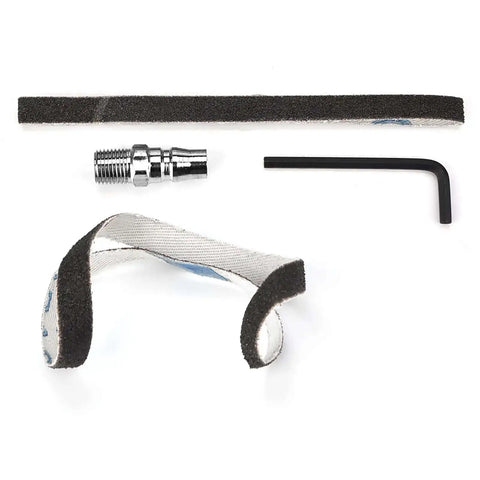 Pneumatic Belt Sander Polisher accessories including belt, connector, and hex key for Grindin Welding Parts Burr Bustin And Chamferin