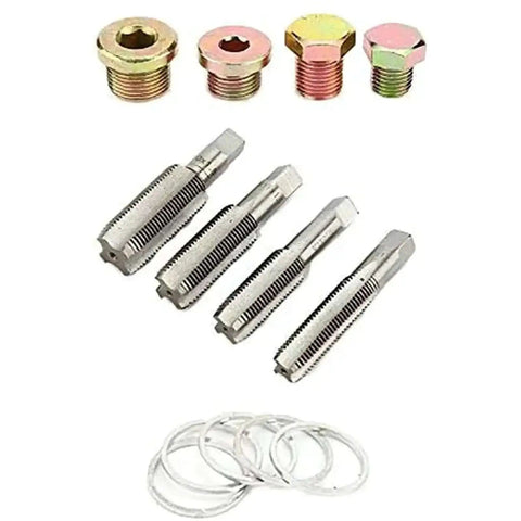 Oil Pan Thread Repair Kit 64 Piece Set For Cars And Trucks Sump Gearbox Drain Tool Kit With M13 M15 M17 M20 Threads
