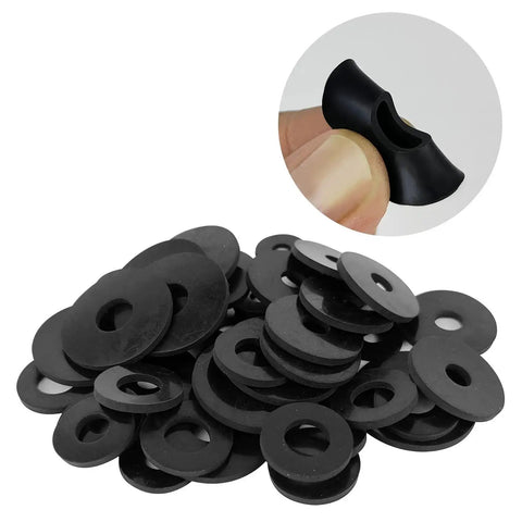 50 Piece Rubber Washers Kit With Five Sizes 16mm 18mm 20mm 25mm And 30mm Black Vibration Dampening Pads Product Image