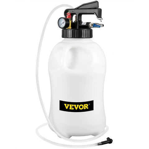 Two Way ATF Transmission Fluid Pump Dispenser Kit With 14 Adapters 10L Capacity, pneumatic pump with gauge and hose