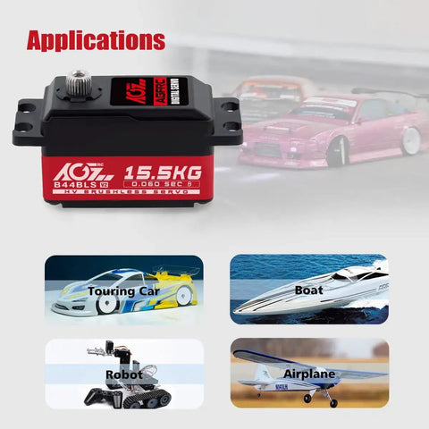 Beefy Low-Profile Brushless Digital Metal Gear Steering Servo For 1/10 And 1/12 RC Cars Trucks And Planes, 15.5 kg-cm Torque