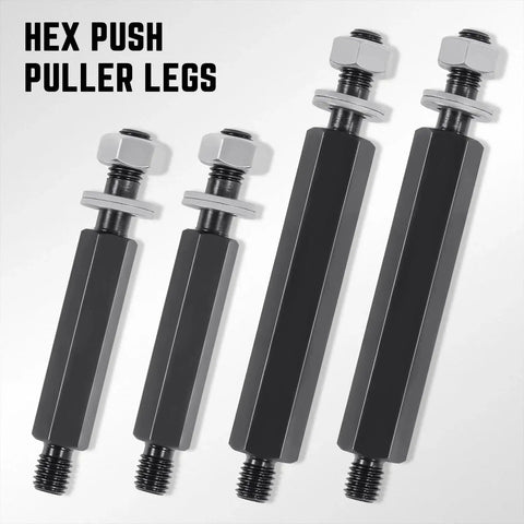 Hex push puller legs from Heavy Duty Dual Chuck Bearing Puller Set 5 Ton Capacity 14 Piece Bearing Separator Puller Kit