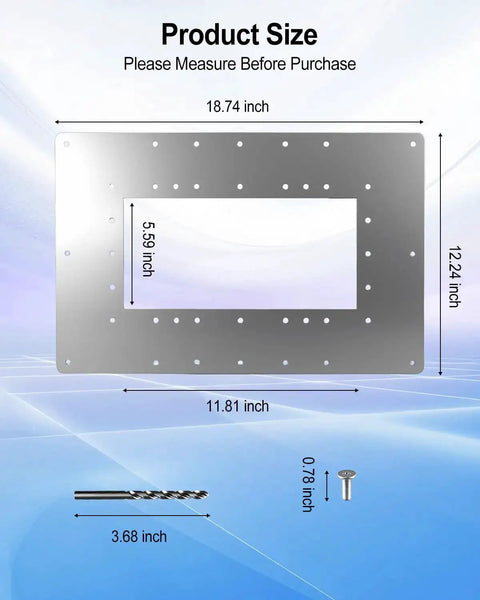 Wide Mouth Pool Skimmer Repair Kit For Rusted Wall Areas, Fits Hayward SP1091WM And Hydrotools 8939, metal panel diagram