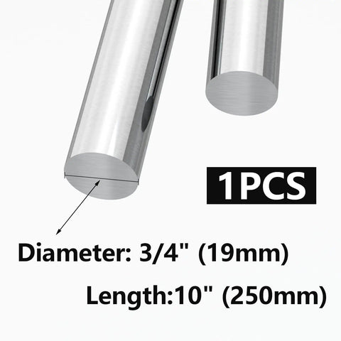 Three Quarters Inch Diameter 304 Stainless Steel Round Rod, Ten Inch Length, Solid Bar For DIY Metal Craft And Metalworking
