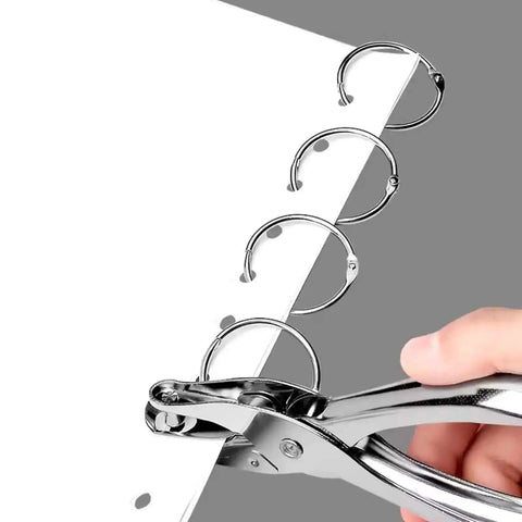 Two Pack Single Hole Puncher Metal Craft Hole Punch for Scrapbooking and Tickets 6 mm Hole Diameter punches up to 8 sheets in use