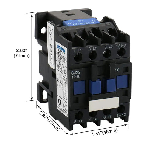 Three Pole AC Contactor CJX2 1210 With 24V AC Coil 3NO Plus 1NO Auxiliary 660V Three Phase Power for Industrial Control
