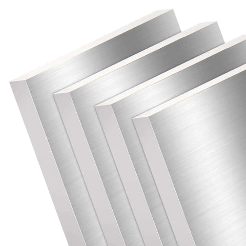 Four Pack 6061 Aluminum Sheets 3.9 X 3.9 X 0.47 Inch Aluminum Plate With Protective Film Finely Polished And Deburred Perfect For DIY Projects And Welds