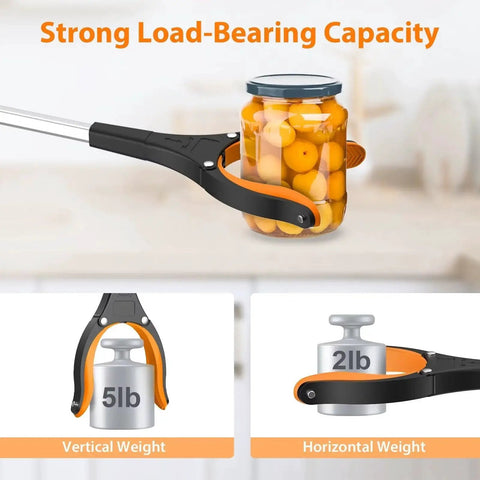 32 Inch Foldable Grabber Reacher Tool 2 Pack With 360 Degree Rotating Jaw And Magnet showcasing strong load-bearing capacity