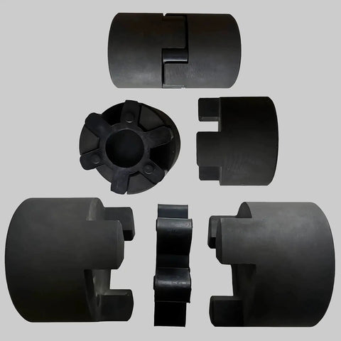 L099 L100 Jaw Coupling Insert for L Jaw Couplers Flexible Urethane Solid Center Inserts, 6 black components view.