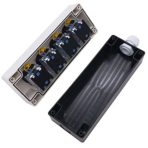 Empty station box for Red Mushroom Emergency Stop Push Button Switch, Self-Locking Latching Rotary, heavy-duty industrial control use
