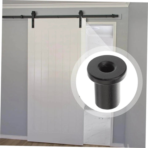 5 Pcs Black Sliding Barn Door Track Spacers Replacement Hardware Kit For Wall Rail Connection Built For Garage Basement And Farm Doors Durable Easy Install With Smooth Polished Surface