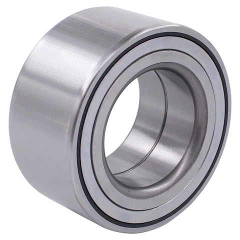 Close-up of a wheel bearing from Pack Of 2 Front Wheel Bearings For Honda Odyssey 2005 To 2010, CRV 2007 To 2016, HRV 2016, Acura MDX RLX 2014 To 2017, RDX 2007 To 2017 Front Wheel Hub Bearing Replacement Set.