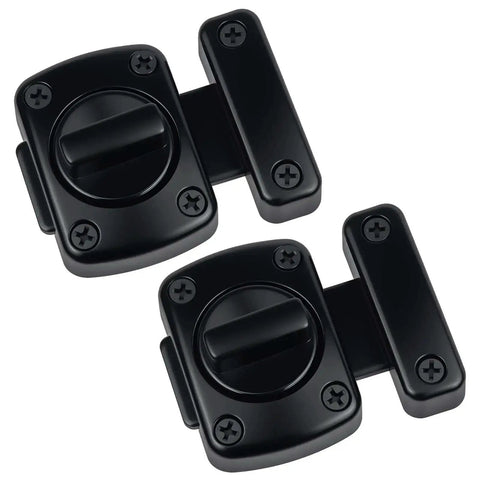Two Pack Heavy Duty Rotating Bolt Latch With 180 Degree Double Sided Security Slide Lock, Rustproof Zinc Alloy And Steel Gate Latch