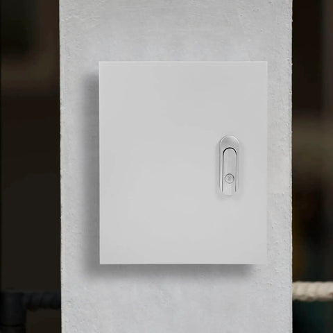 Outdoor Weatherproof Electrical Junction Box With Safety on a wall, vertical control panel enclosure, 25x30x14 cm