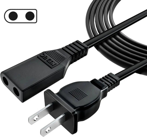 Replacement AC Power Cord Lead For Janome NewHome 5700 6500 6600 8000 9000 Sewing Machines 6 Foot USA Plug Black Premium Grade Non OEM