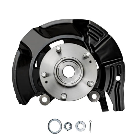 Front Right Steering Knuckle And Wheel Hub Bearing Assembly For 2011 Hyundai Sonata 2.4L With Sport Suspension Passenger Side Replacement Direct Fit OEM Grade Quality Bolt In Everyday Driver Ready.