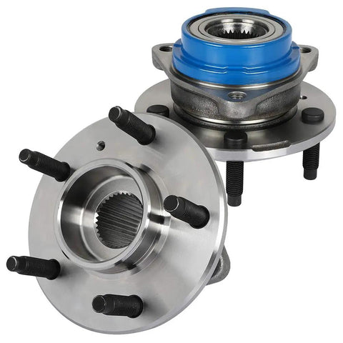 2X Front Wheel Hub And Bearing Assembly Set For GM Cars Including Chevy Impala Monte Carlo Buick Regal Pontiac Grand Prix Buick Rendezvous Drop In Ready Non ABS 5 Lug Front Replacement