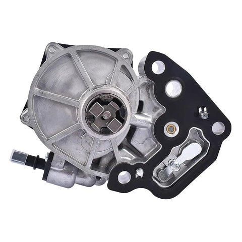 TEKKOAUTO vacuum pump replacement; silver aluminum body with black mounting plate for GM vehicles.