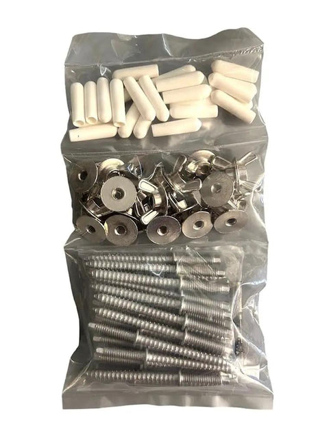 Hurricane Shutter Bolt Storm Panel Anchoring System Kit 10 or 20 Pack With DeWALT Bolt Anchors Wing Nuts Protector Caps And Driver