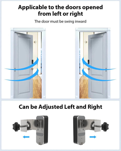 No Drill Anti Theft Doorbell Mount For Blink Video Doorbell, showing adjustable bracket on inward-opening doors