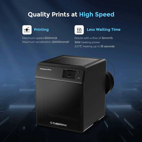 Adventurer 5M Pro High Speed Enclosed 3D Printer For Home And School, 220x220x220 mm Build Volume, Quick Heat Up To 200 Degrees Celsius