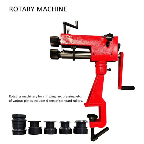 Bead Roller Tool For Metal Fabrication With 6 Adjustable Dies And Rotary Bead Former displayed with dies for sheet metal work