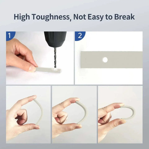 Testing toughness of Tough 3D Printer Resin 2.0 with drill and bending demonstration, showcasing durability and strength.
