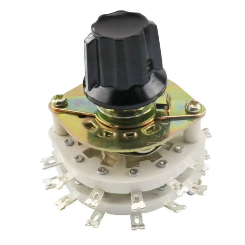Two Pole Eleven Throw Rotary Switch Kit With Double Deck Band Channel for radios and TVs, metal and plastic, Model KCT 2x11