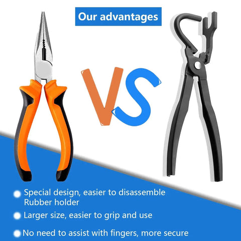 Exhaust Hanger Removal Tool And Rubber Bracket Pliers For All Vehicles with comparison to standard pliers