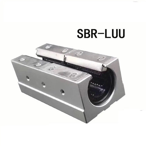 Aluminum Block Linear Motion Ball Bearing Slide Kit For SBR Linear Guide Rails, SBR-LUU block close-up