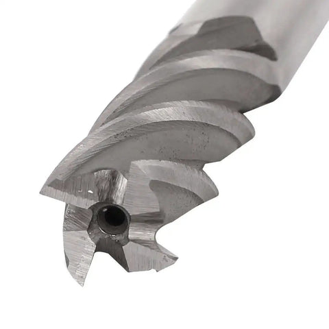 Five Eighths Inch Cutting Diameter Four Flute HSS AL End Mill Router Bit Straight Shank For Aluminum And Wood close-up