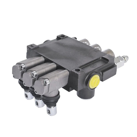 Heavy Duty Monoblock Hydraulic Directional Control Valve for Small Tractors and Log Splitters, 3 Spool Loader Valve with 13 GPM Flow