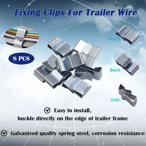 Fixing clips for trailer wire from 23 Foot Trailer Light Wiring Harness Kit With 4 Pin Flat Plug And 18 Gauge Ground Wire White Boat Trailer