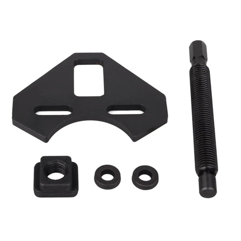 Universal Hub Removal Tool Kit for Wheel Bearing Hubs and Brake Discs showing remover plate, washers, insert, screw set