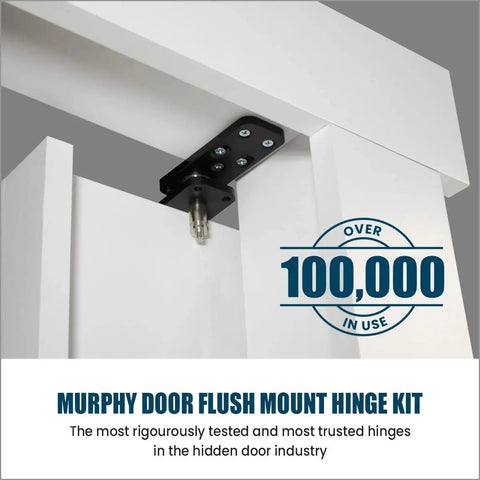 Hidden Door Hinge System for Dead Simple DIY Secret Doors and Bookcase Installations, showing flush mount pin hinge design