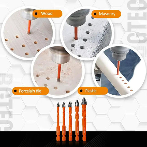 All Purpose Masonry Drill Bits Set by BGTEC, 10 Pack With Tungsten Carbide Tips And Quick Fit Hex Shank in action