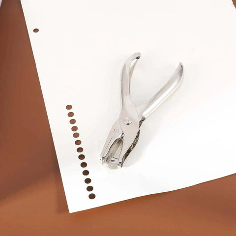 Circle Shaped Handheld Paper Hole Punch, 1/8 Inch Single Hole Punch on paper, Mini Metal Punch For DIY Crafts and Office Use