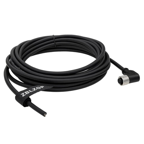 M12 Right Angle Sensor Cable 4 Pin ACoded Female Connector Aviation Grade Shielded Signal Cable For Fieldbus Modules 5m