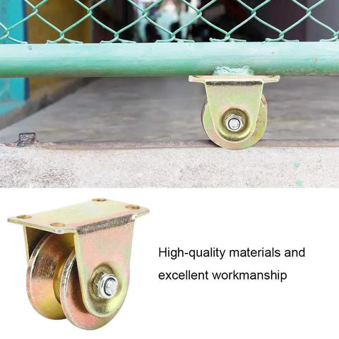 Heavy Duty 45 Steel V Groove Wheel for Sliding Doors and Machinery Tracks Industrial Caster Wheel installed in gate setting