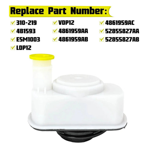 EVAP Leak Detection Pump Replacement 310-219 4B1593 ESM1003 LDP12 VDP12 shown with replaceable part numbers