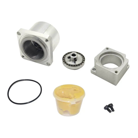 Components of Harmonic Drive 50 To 1 Small Strain Wave Gear Reducer For Nema 14 Stepper Motors with flange output, disassembled