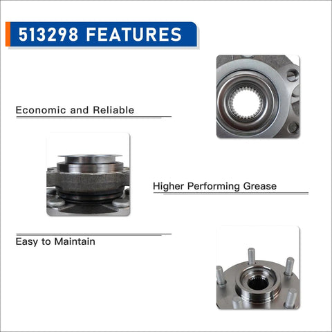 Front Wheel Bearing And Hub Assembly For Nissan Rogue 2008 2013 And Rogue Select 2014 2015 Plus 2008 2012 Sentra 2.5L features