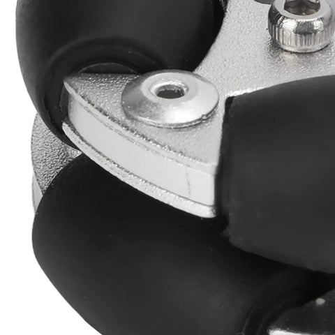 Close-up of Omnidirectional 48mm Double Aluminum Alloy Wheel For Robotics And Robotic Competition 360 Degree Rotatable 3kg Load Capacity